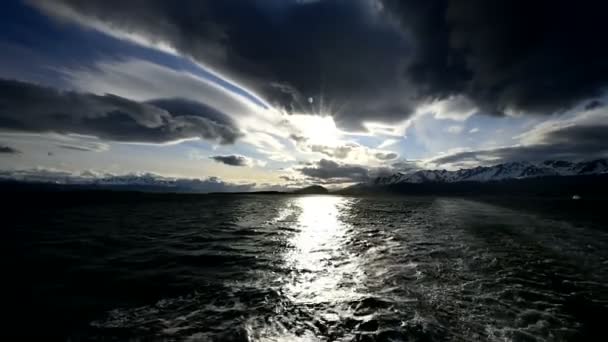 Vista del canal de Ushuaia Argentina — Vídeo de stock