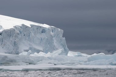 Antarktika 'daki buzdağlarının güzel manzarası