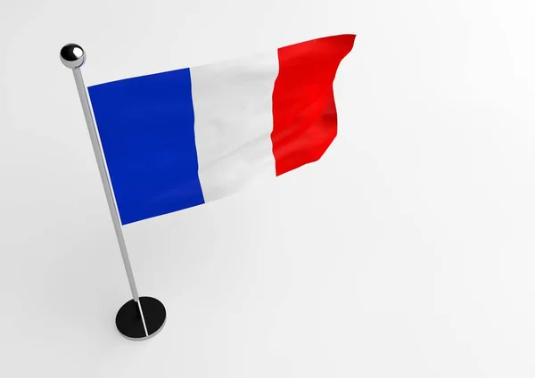 Σημαία Της Γαλλίας Στο Γραφείο — Φωτογραφία Αρχείου