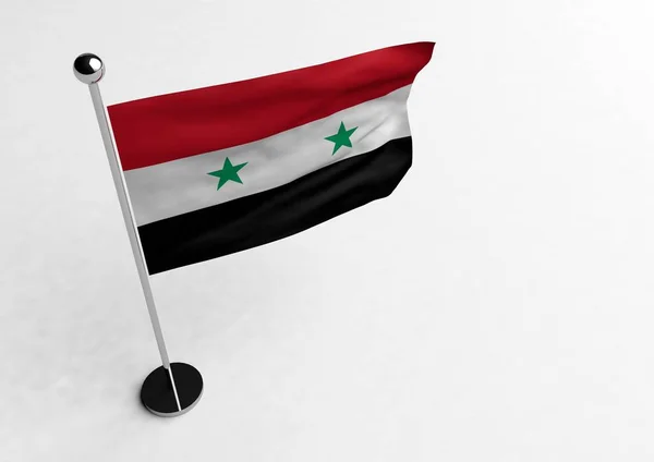 Syriens Flag Skrivebordet - Stock-foto