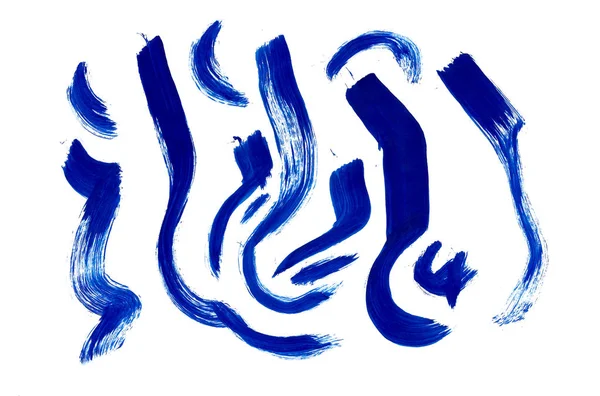 Tahy Štětce Modré Arabské Kaligrafie — Stock fotografie