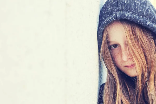 Porträt Eines Jährigen Mädchens Freien — Stockfoto