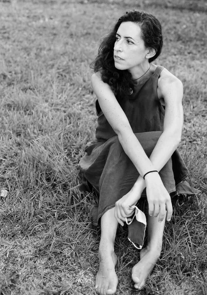 Retrato Aire Libre Hermosa Mujer Años — Foto de Stock