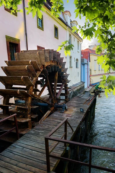 Prague wooden water mill — Stock Photo, Image