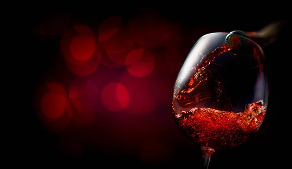 Wine on dark red — Stock Photo, Image