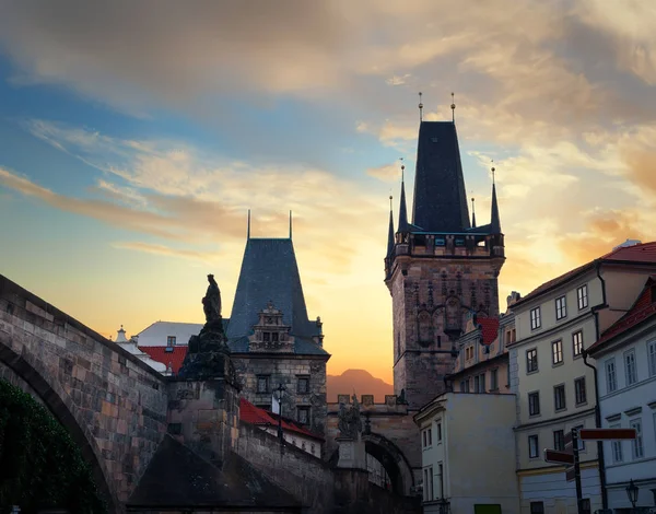 Věž na mostě — Stock fotografie