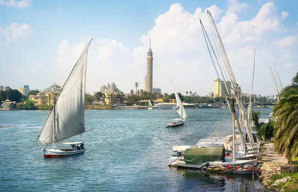 Segelboote in Kairo — Stockfoto