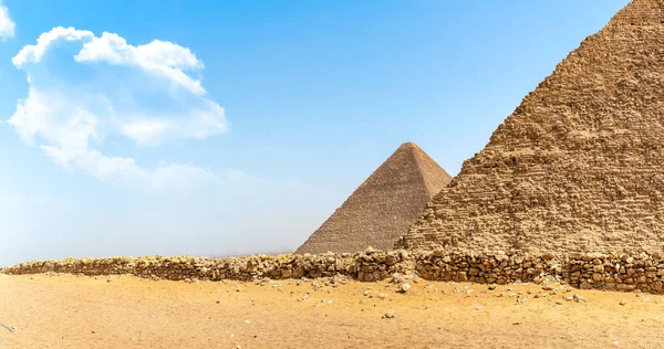 Giza und Wüste — Stockfoto