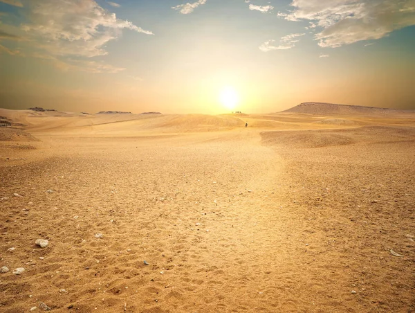Sandy desert in Egypt — Stock Photo, Image