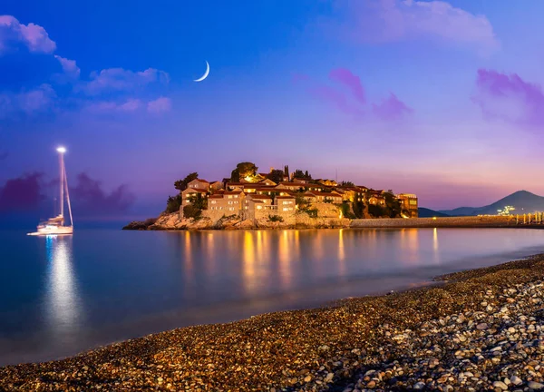 Sveti stefan strand — Stockfoto