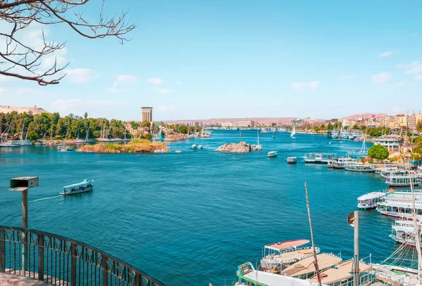 Rio Nilo em Aswan — Fotografia de Stock