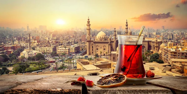 Hibiscus tea and Sultan Hassan — Stock Photo, Image