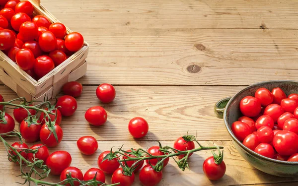 Préparation Des Aliments Autres Produits Base Tomates Sur Une Table — Photo