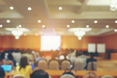 Soyut bulanık insanlar atölye Eğitim odası, eğitim kavramı, iş seminer yapıyor.