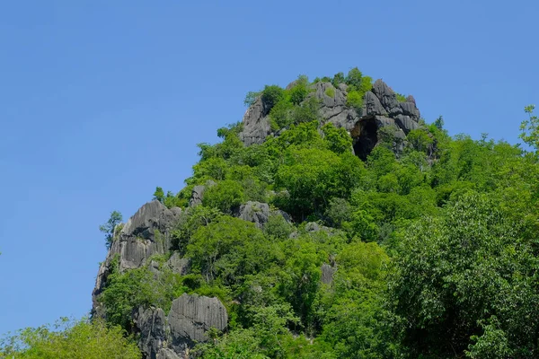 Haute Montagne Matin Beau Paysage Naturel Ciel Bleu — Photo