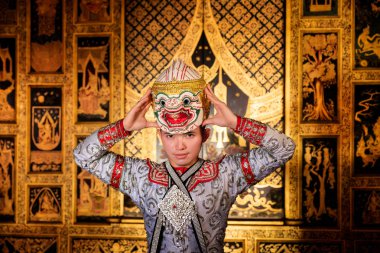 Sanat kültür Tayland dans maskeli khon edebiyat ramayana, maskeli, Tay klasik maymun Khon, Tayland