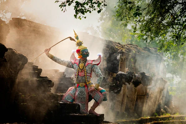 Kunst Cultuur Thailand Dansen Gemaskerde Khon Literatuur Ramayana Thaise Klassieke — Stockfoto