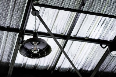 Eski Iron Street Lantern, çatı modern asmak için siyah lamba 