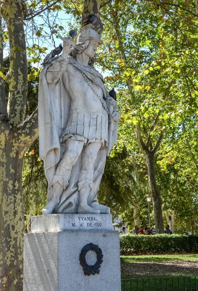 Standbeeld van koning Vvamba, Spanje — Stockfoto