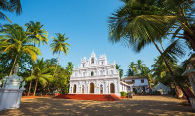 Goa, Mart, 10, 2017. Kilise Our Lady Mount Carmel, Arambol, Hindistan