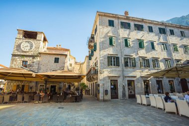 Karadağ, 27 Temmuz 2017. Eski Şehir Kotor 'un Sokakları