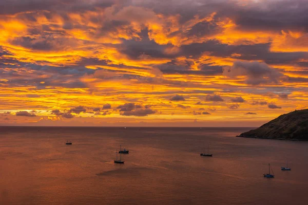 Yachts Boats Calm Sunset — Stock Photo, Image