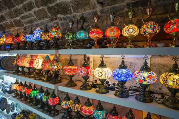 Oosterse Lampen Vintage Winkel Van Kotor Montenegro — Stockfoto