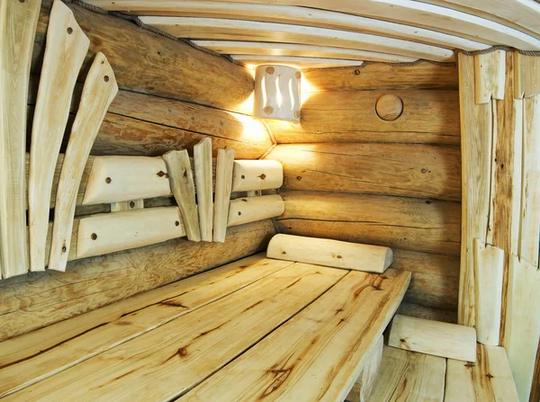 Classic Wooden Interior Sauna — Stock Photo, Image