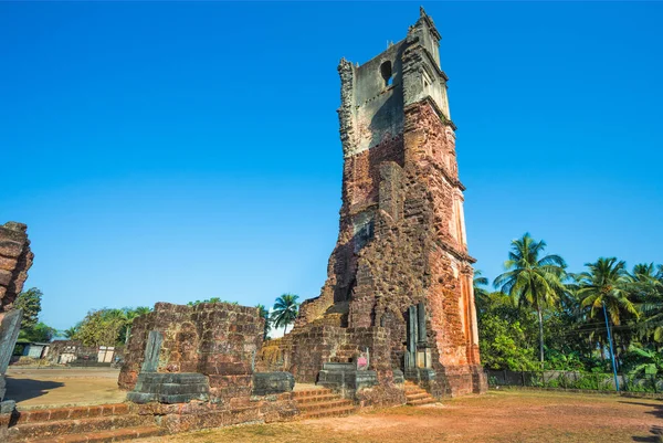 Panjim Goa Índia Março 2017 Igreja Santo Agostinho Foi Construída — Fotografia de Stock