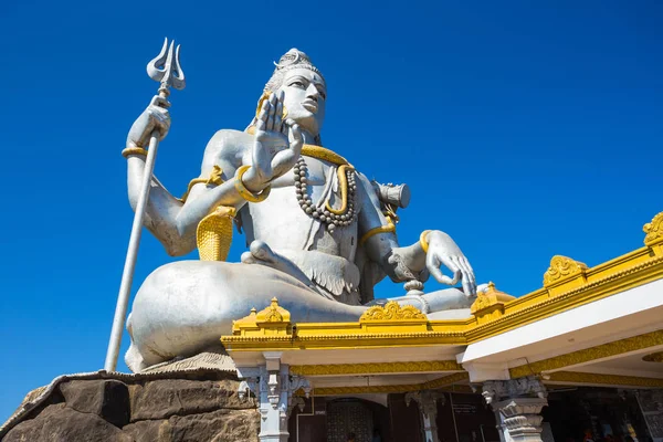 Murudeshwar India Március 2017 Szobor Shiva Épült Murudeshwar Templom Tetején — Stock Fotó