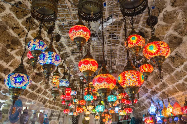 Lampes Orientales Dans Magasin Vintage Kotor Monténégro — Photo