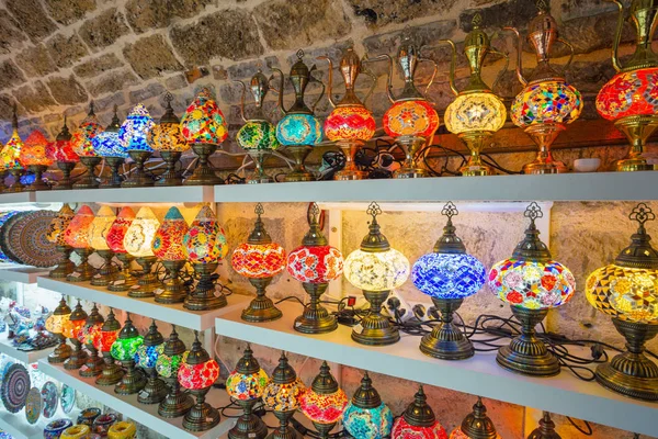 Orientální Lampy Vintage Obchod Kotor Černá Hora — Stock fotografie