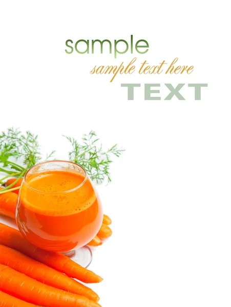Carottes et jus de carotte — Photo