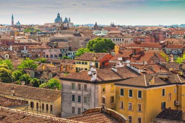 Venedik çatıları yukarıdan bakış