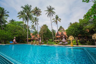 Ormanda tropikal Yüzme Havuzu.