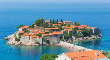  Sveti Stefan Adası. Avrupa. Karadağ