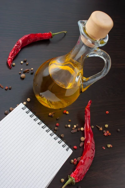 Recipe on the kitchen table — Stock Photo, Image