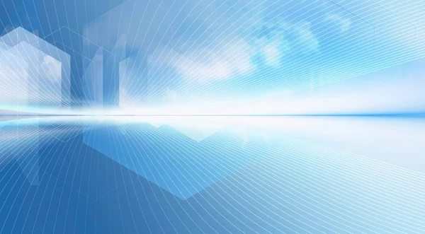 düz ve eğri hareket satırlarını ve halkaları bulanık yatay arka plan afiş. Farklı çizgi sesleri, renkleri ve tonları akıcı ve şimdiki oluşturmak için kullanılır.