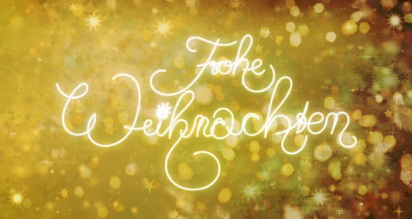 Vrolijk Kerstfeest Duitse Vintage Kalligrafie Style Belettering Ontwerp Van Kerstkaart — Stockfoto