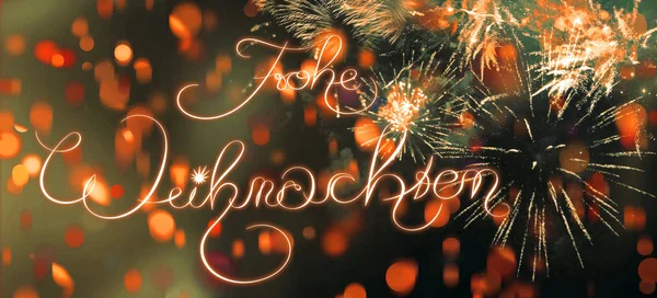 Счастливого Рождества Немецком Языке Буквы Стиле Старинной Каллиграфии Рождественская Открытка — стоковое фото