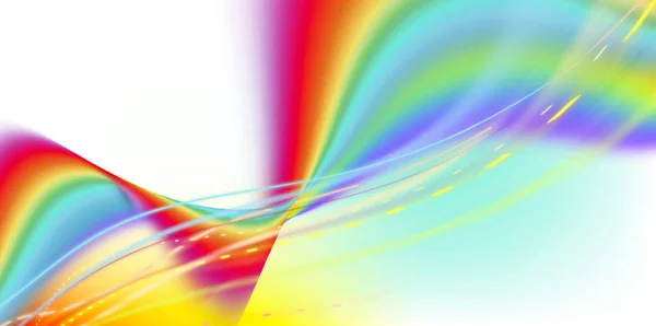 Linee Movimento Arcobaleno Curve Astratte Forme Onda Sfondo Bianco Colorato — Foto Stock