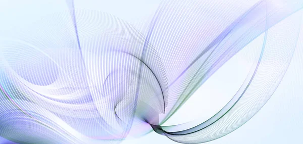 Shifting Light Blue Motion Lines Blurred Wave Shapes White Background — Stock Photo, Image