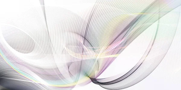 Linhas Movimento Curvadas Abstratas Formas Onda Fundo Gradiente Colorido Horizontal — Fotografia de Stock