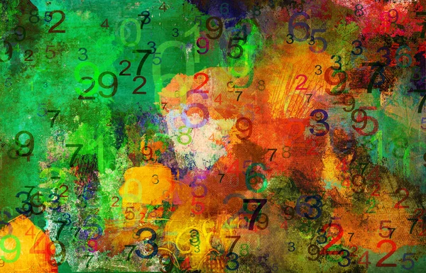 Abstract paint numbers textures banner — Stock Photo, Image