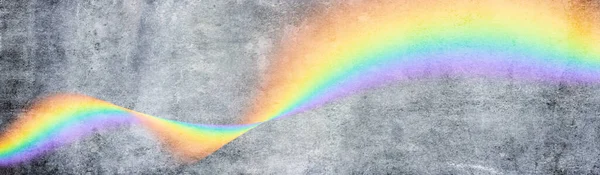 Forma Astratta Del Movimento Arcobaleno Vecchio Fondo Grungy Muro Cemento — Foto Stock