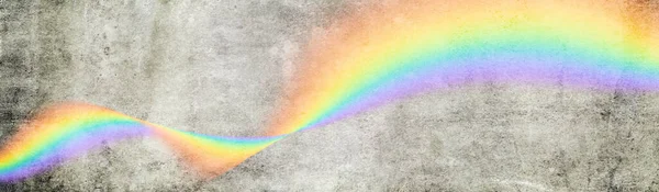 Forma Astratta Del Movimento Arcobaleno Vecchio Fondo Grungy Muro Cemento — Foto Stock