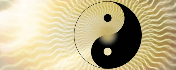 Cercles Lignes Motif Onde Les Formes Signe Yin Yang Symbole — Photo