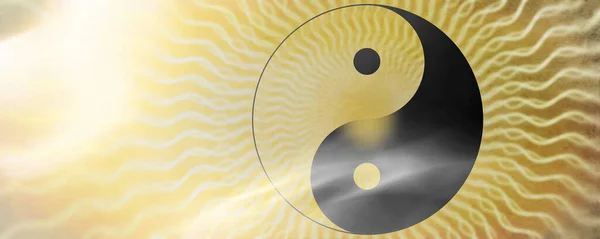 Cercles Lignes Motif Onde Les Formes Signe Yin Yang Symbole — Photo