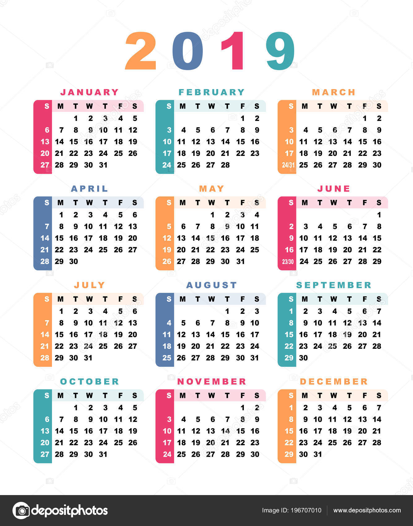 Kalender  2022 Week  Begint Met Zondag Vectorillustratie 