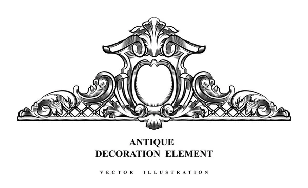 ビンテージ デザインの建築装飾の要素 ベクトル図 — ストックベクタ